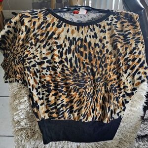 Rainbow cheetah print top
